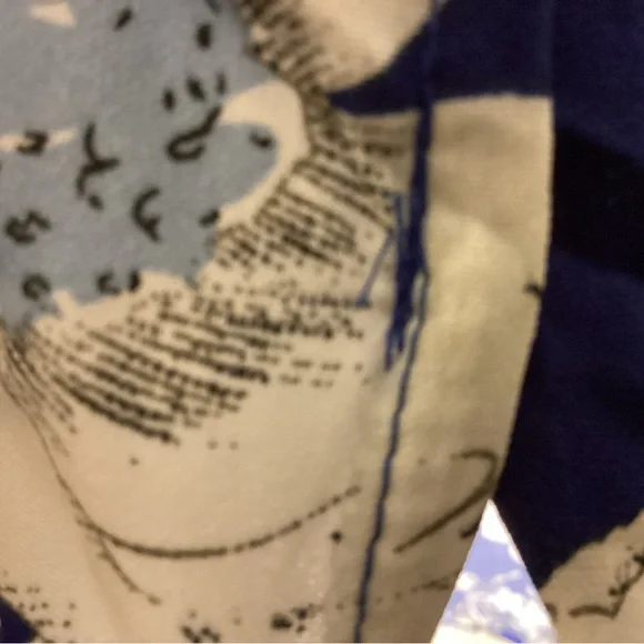 Acevog XL Blue and White Floral Womens Dress High Front Slit - Picture 6 of 7